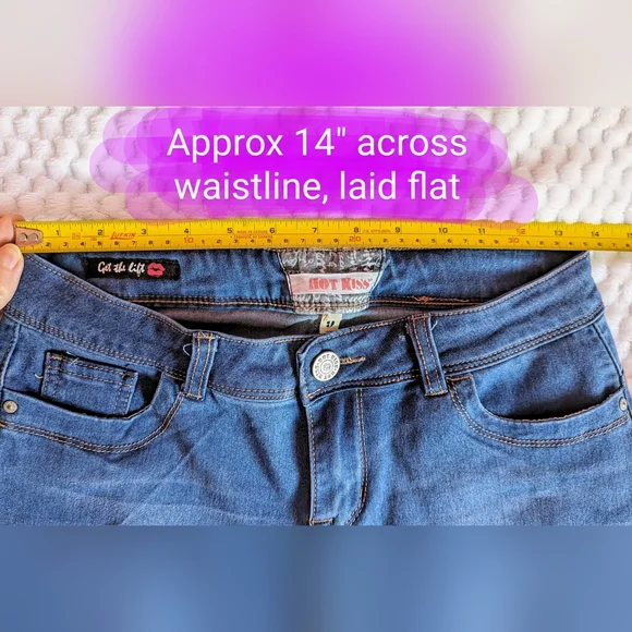 Hot kiss size 9 Capri, crop style jeans with faded blue denim look, GUC - Picture 8 of 13